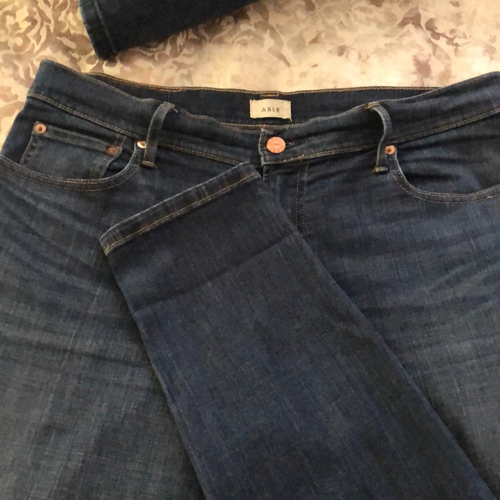 Able Women's High Rise Jeans - Dark Blue